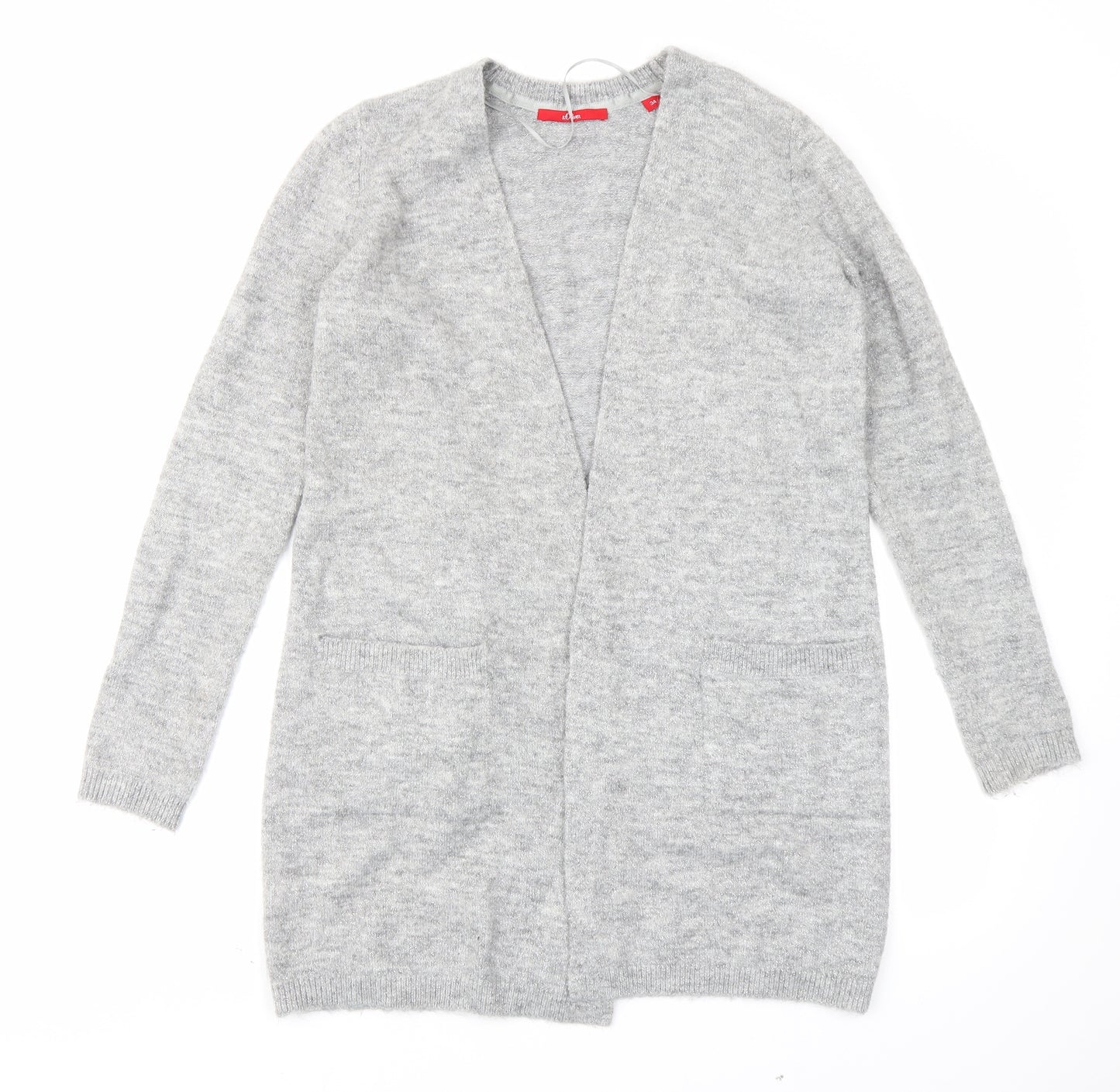 s.Oliver Womens Grey  Knit Cardigan Jumper Size 8