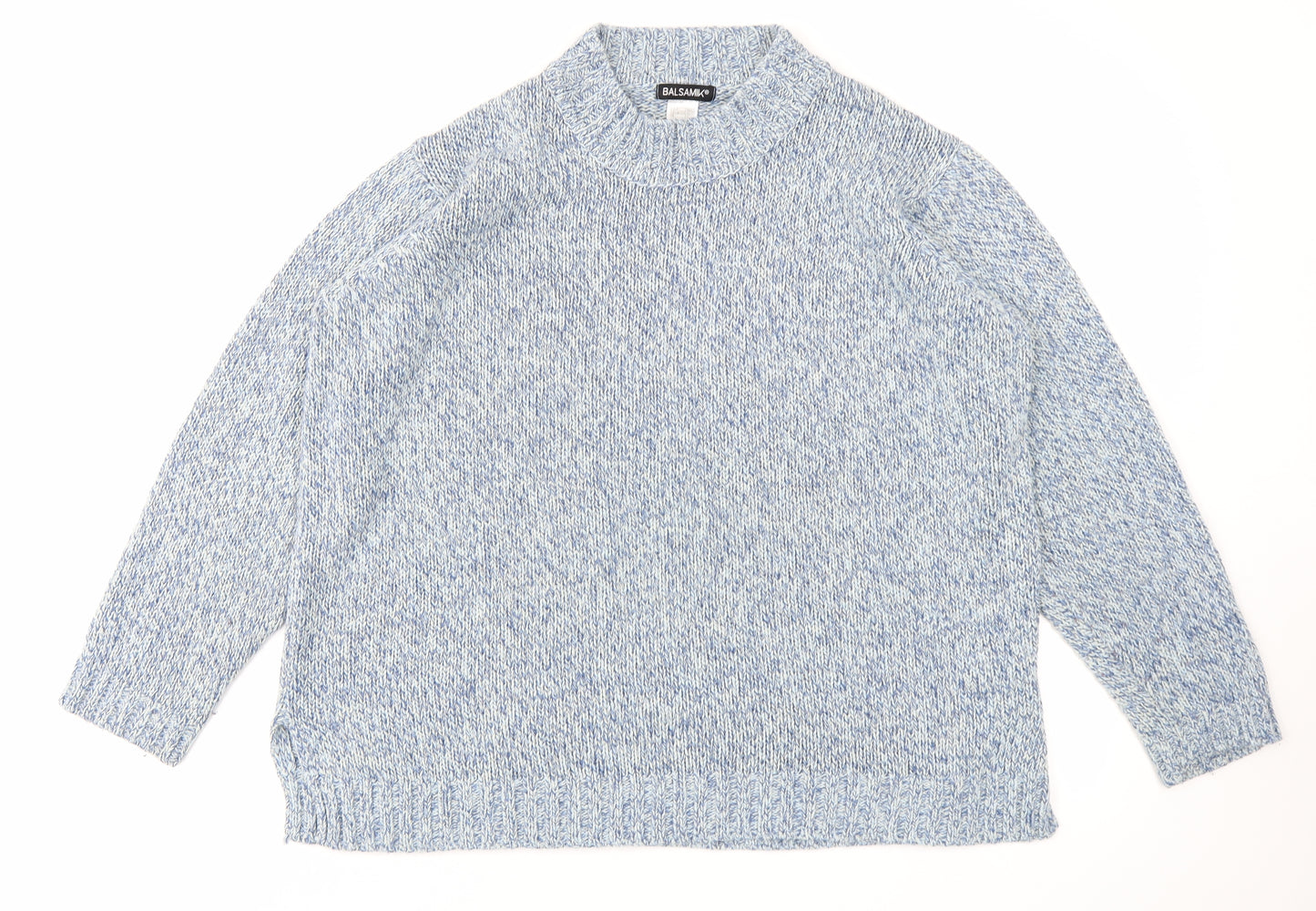 Balsamik Womens Blue  Knit Pullover Jumper Size 22