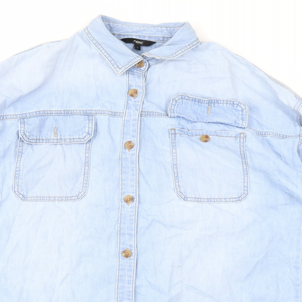 NEXT Mens Blue  Denim  Button-Up Size L