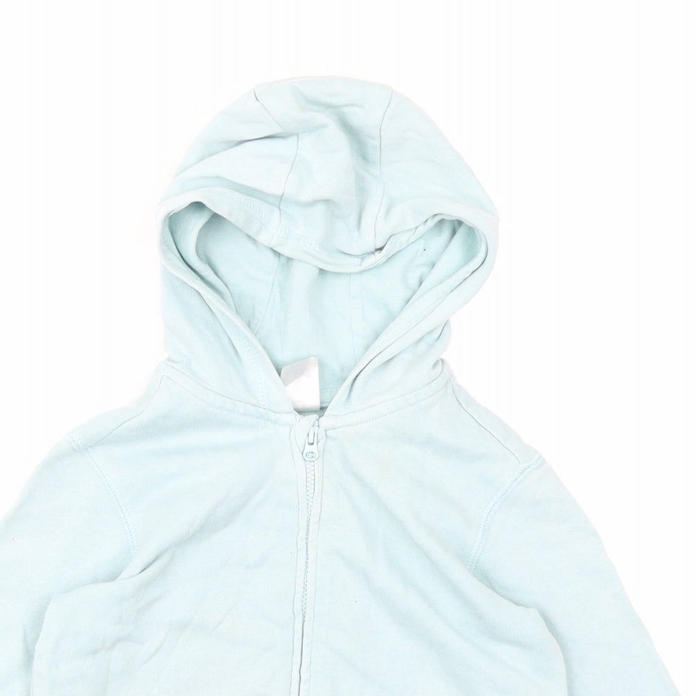 H&M Girls Blue   Full Zip Hoodie Size 2 Years