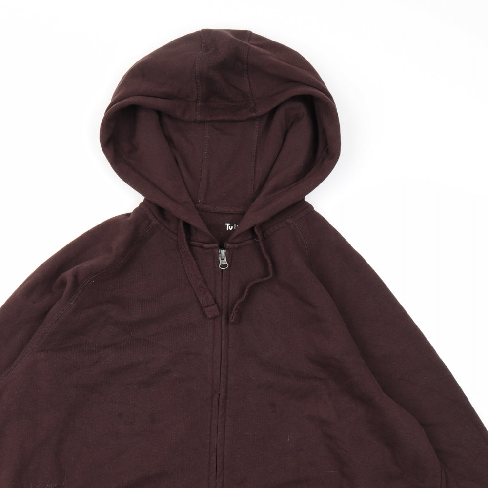TU Mens Brown   Full Zip Hoodie Size L