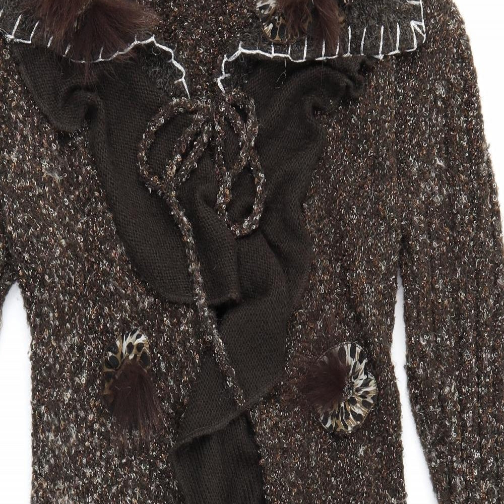 Forla Paris Womens Brown   Cardigan Jumper Size L