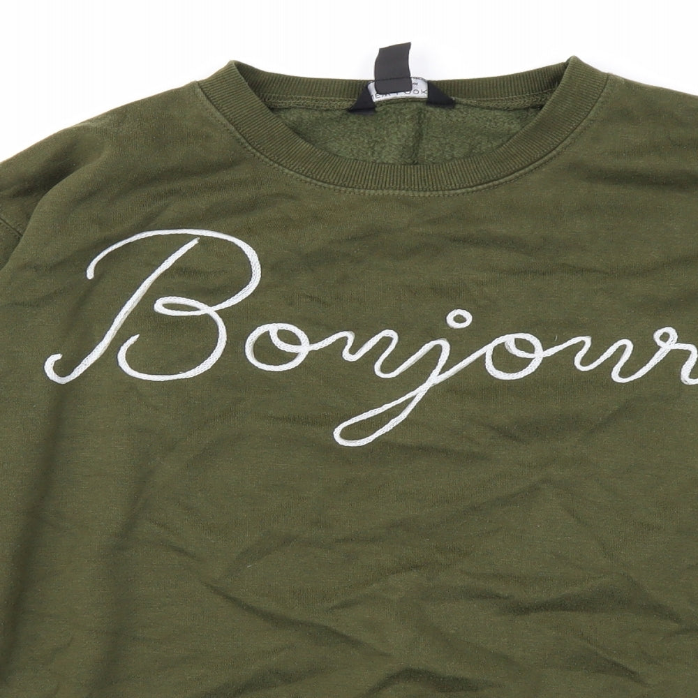 915 Generation Girls Green   Pullover Sweatshirt Size 14-15 Years