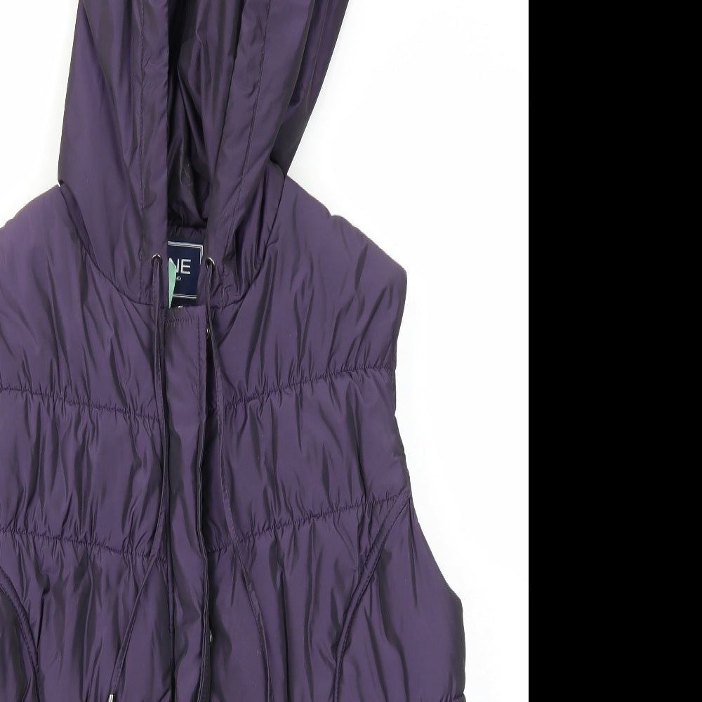 Maine Womens Purple   Gilet Coat Size 18