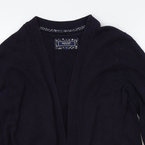 Maine Womens Blue   Cardigan Jumper Size 12  - buttons on sleeves