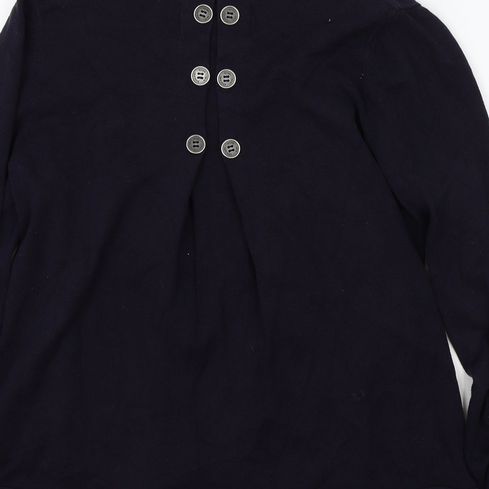 Maine Womens Blue   Cardigan Jumper Size 12  - buttons on sleeves