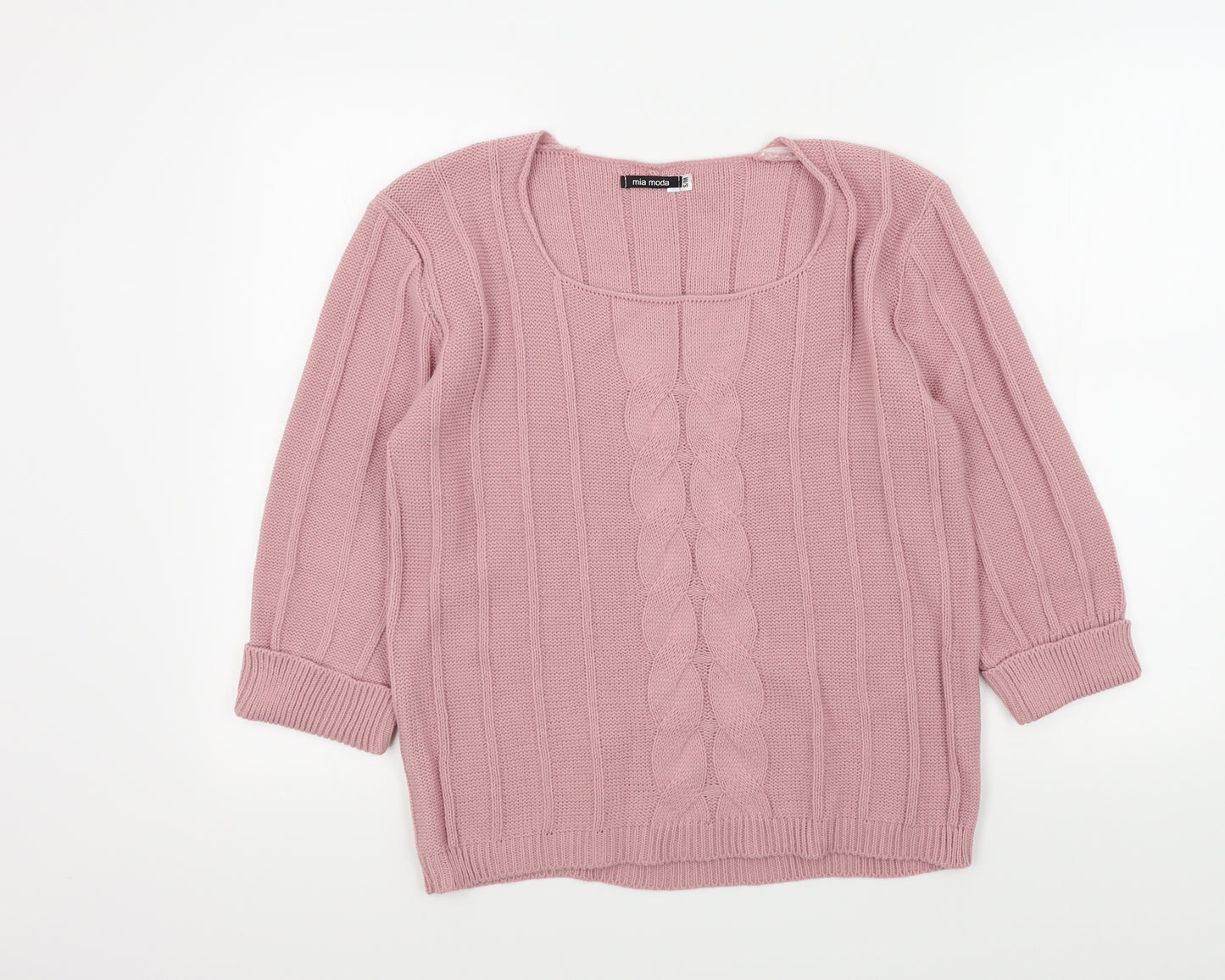 Mia Moda Womens Pink   Pullover Jumper Size S