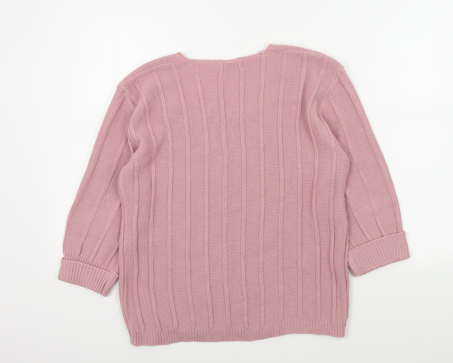 Mia Moda Womens Pink   Pullover Jumper Size S
