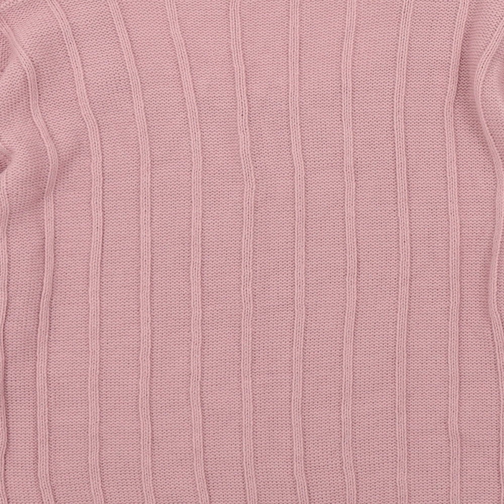 Mia Moda Womens Pink   Pullover Jumper Size S