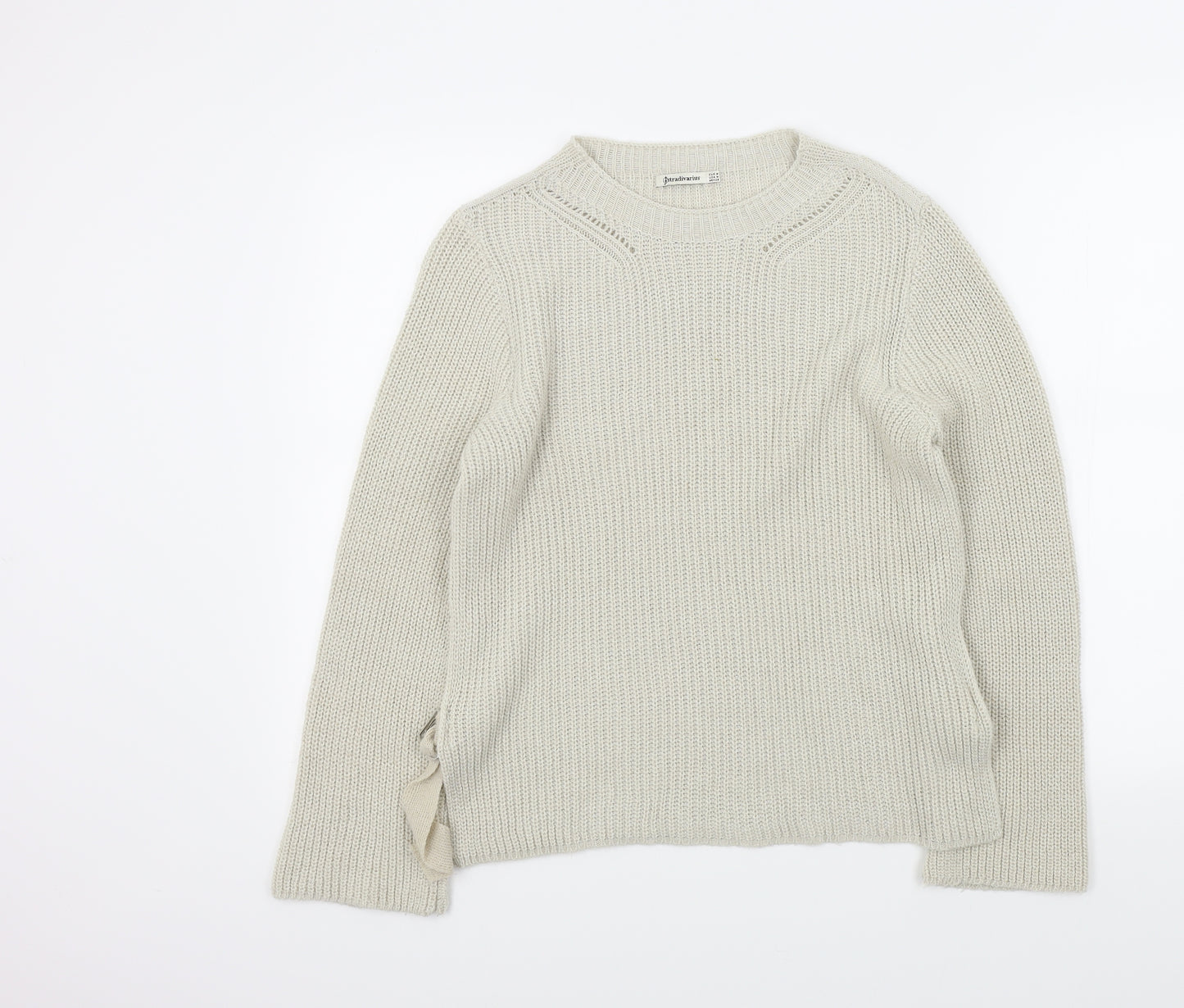 stadivarius Womens Beige   Pullover Jumper Size M  - open sides