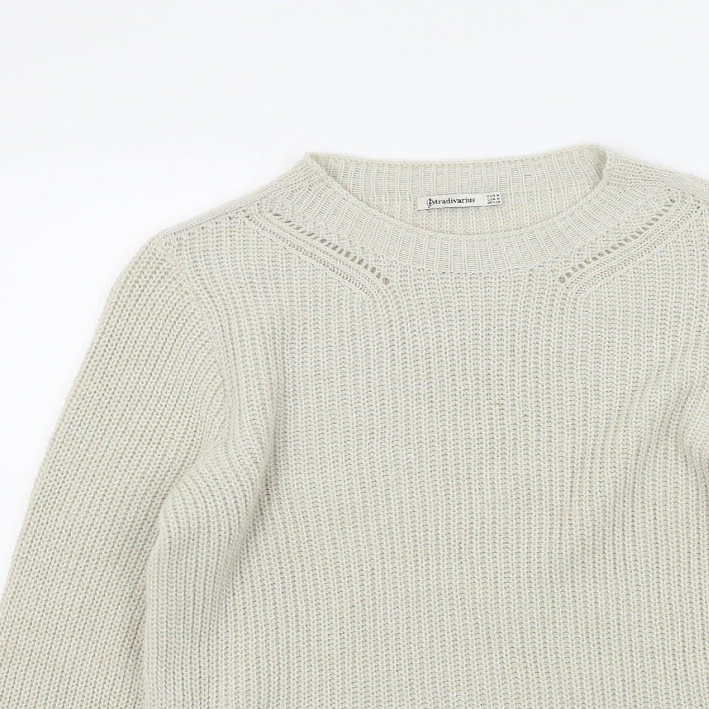 stadivarius Womens Beige   Pullover Jumper Size M  - open sides