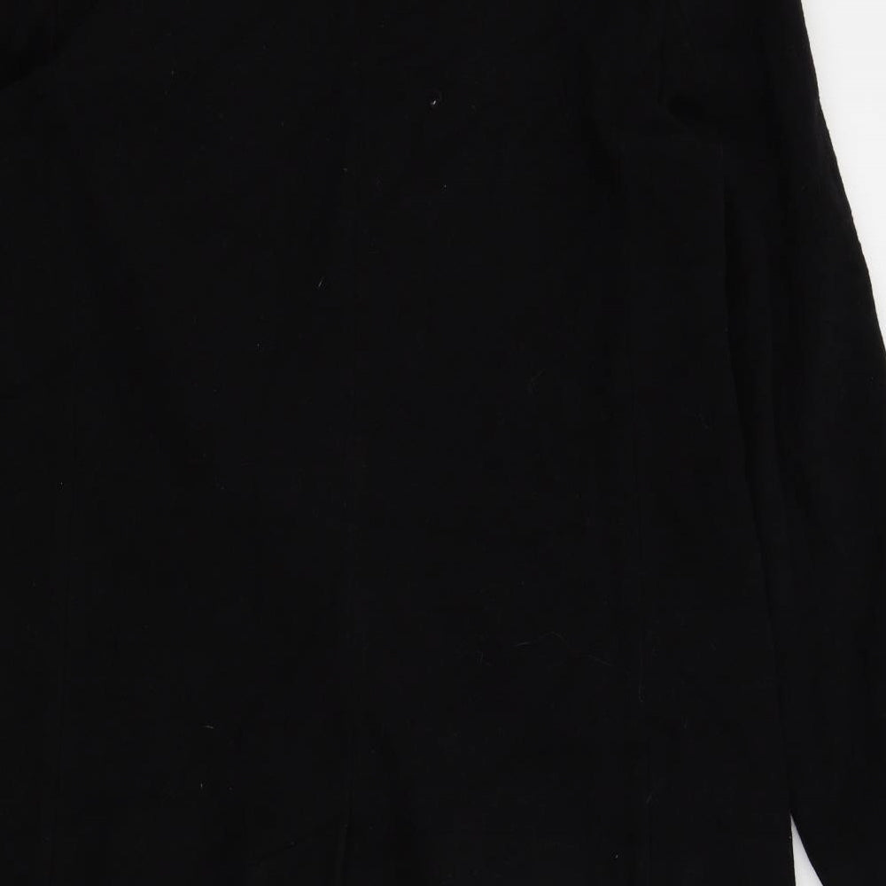 DE KEYES Womens Black   Overcoat Coat Size 14