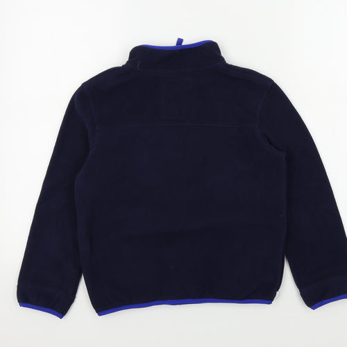M&S Boys Blue Colourblock  Pullover Jumper Size 10 Years