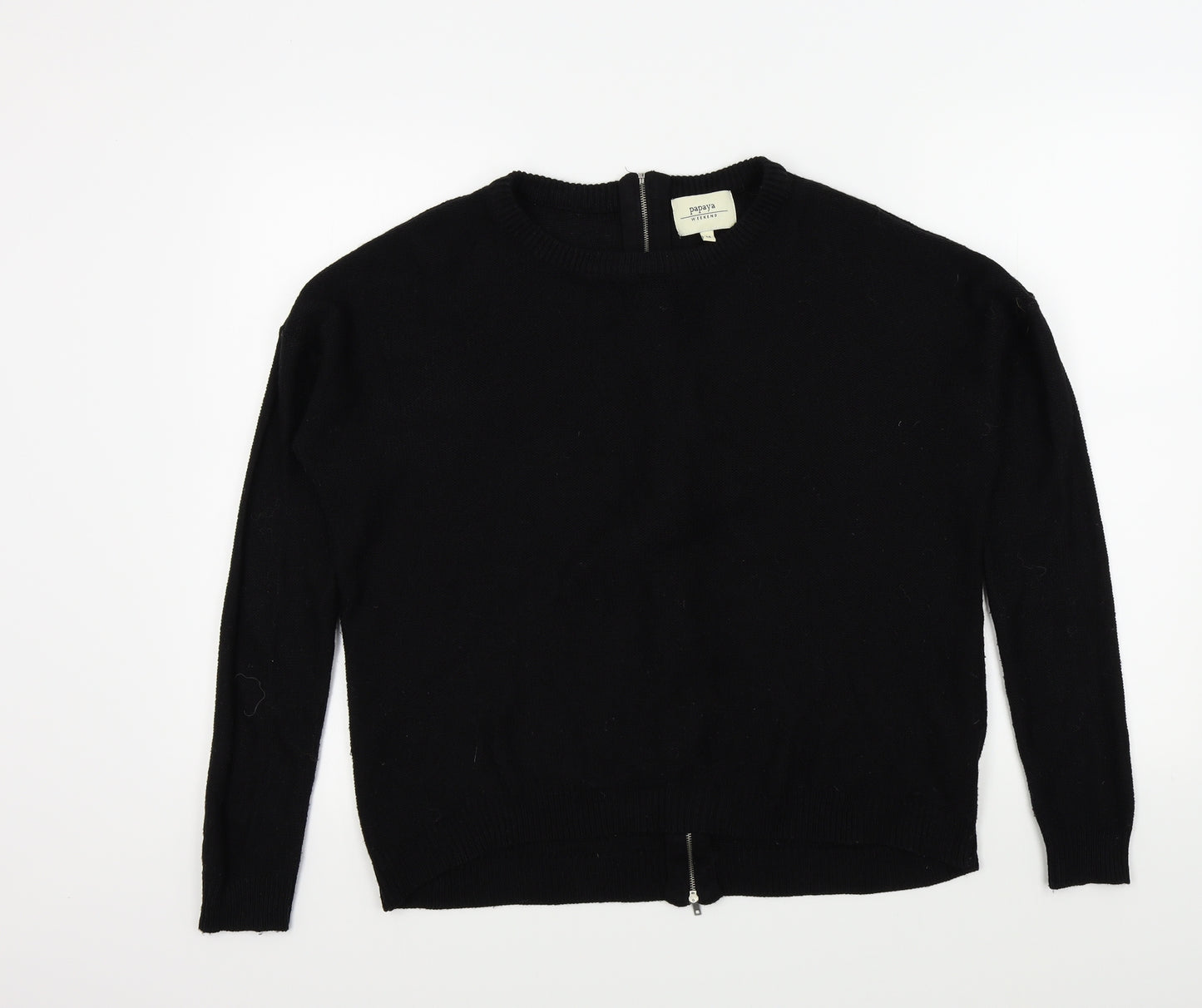 Papaya Womens Black   Pullover Jumper Size M