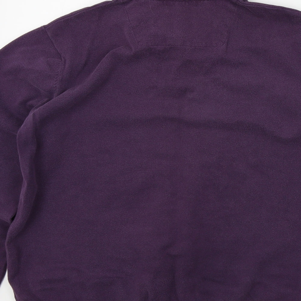 Primark Mens Purple   Pullover Jumper Size L  - shirt collar insert