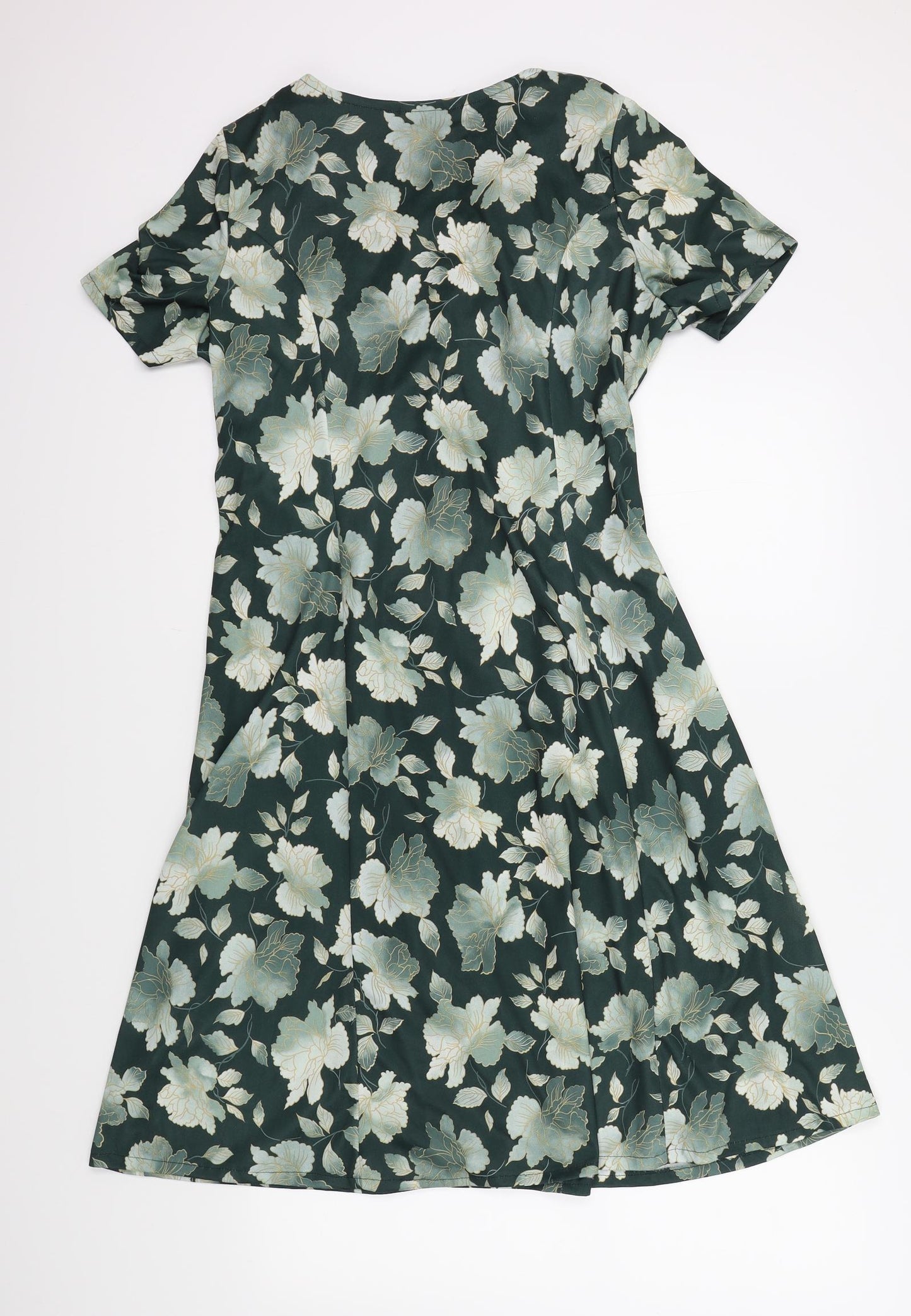 Berkertex Womens Green Floral  Fit & Flare  Size 14