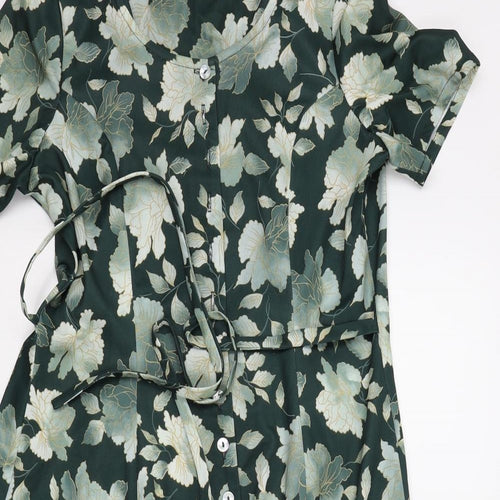 Berkertex Womens Green Floral  Fit & Flare  Size 14