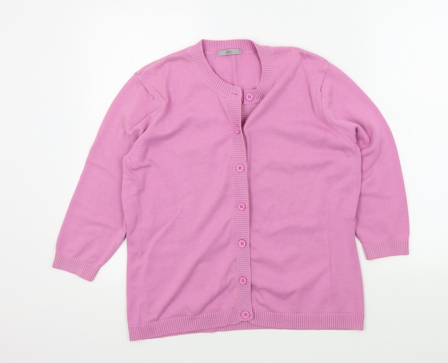 M&S Womens Pink   Cardigan Jumper Size 16