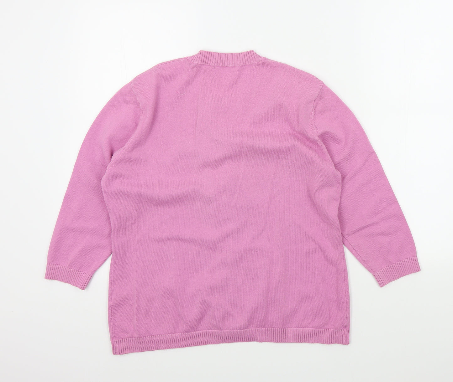 M&S Womens Pink   Cardigan Jumper Size 16