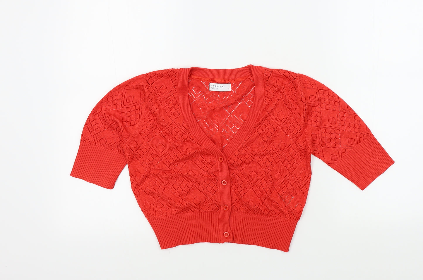 Papaya Womens Orange   Cardigan Jumper Size 8