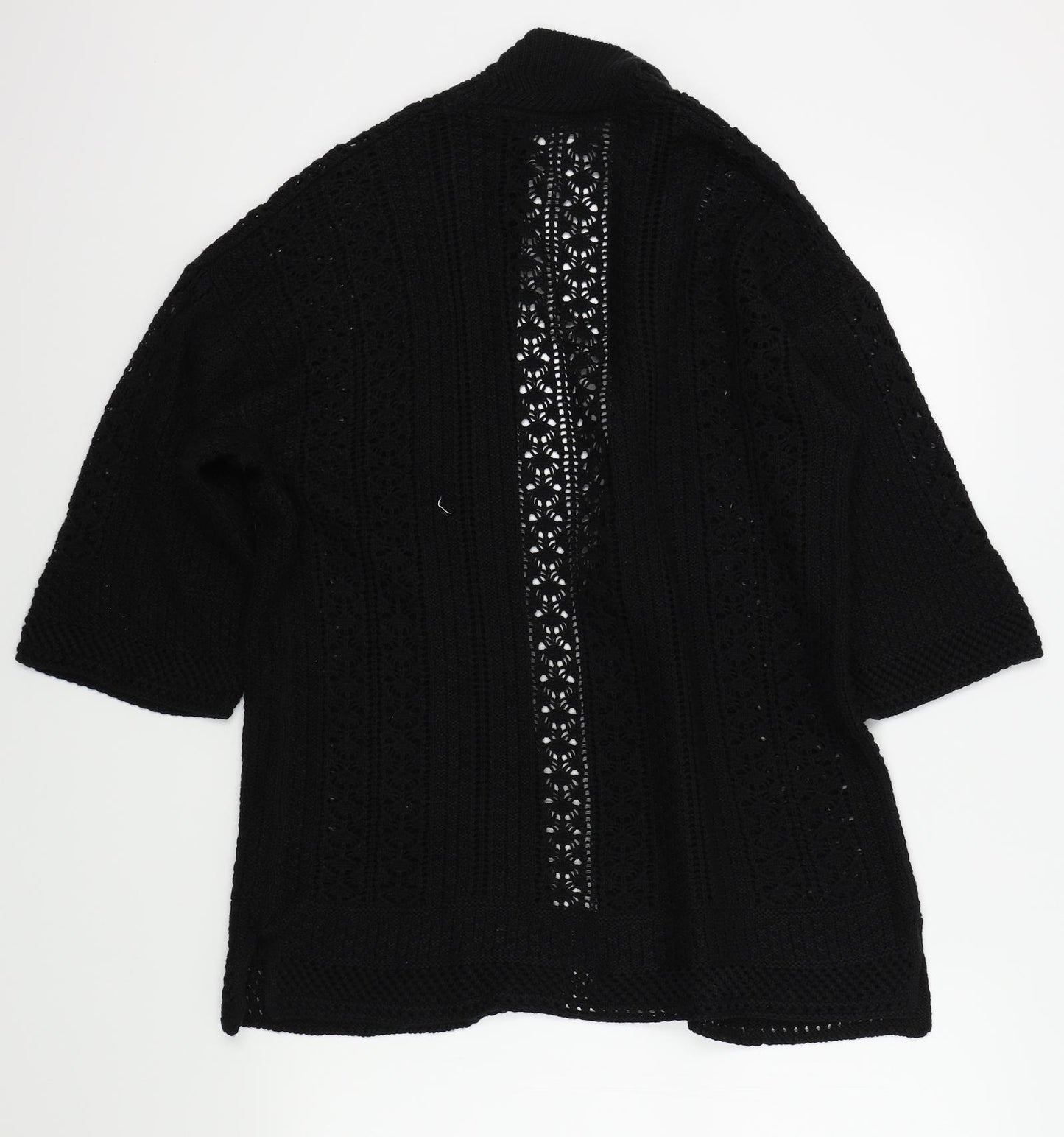 F&F Womens Black Houndstooth  Cardigan Jumper Size 12