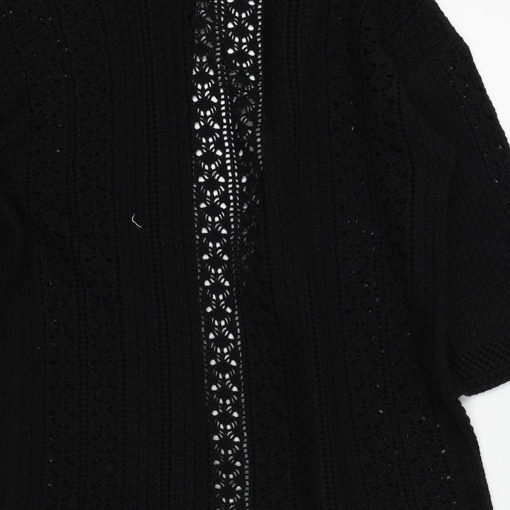 F&F Womens Black Houndstooth  Cardigan Jumper Size 12