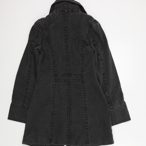 bisou deve Womens Grey   Overcoat Jacket Size S