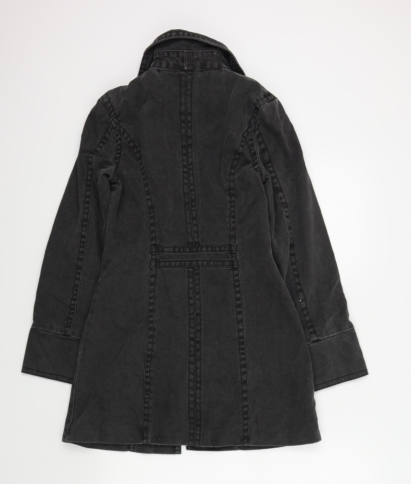 bisou deve Womens Grey   Overcoat Jacket Size S