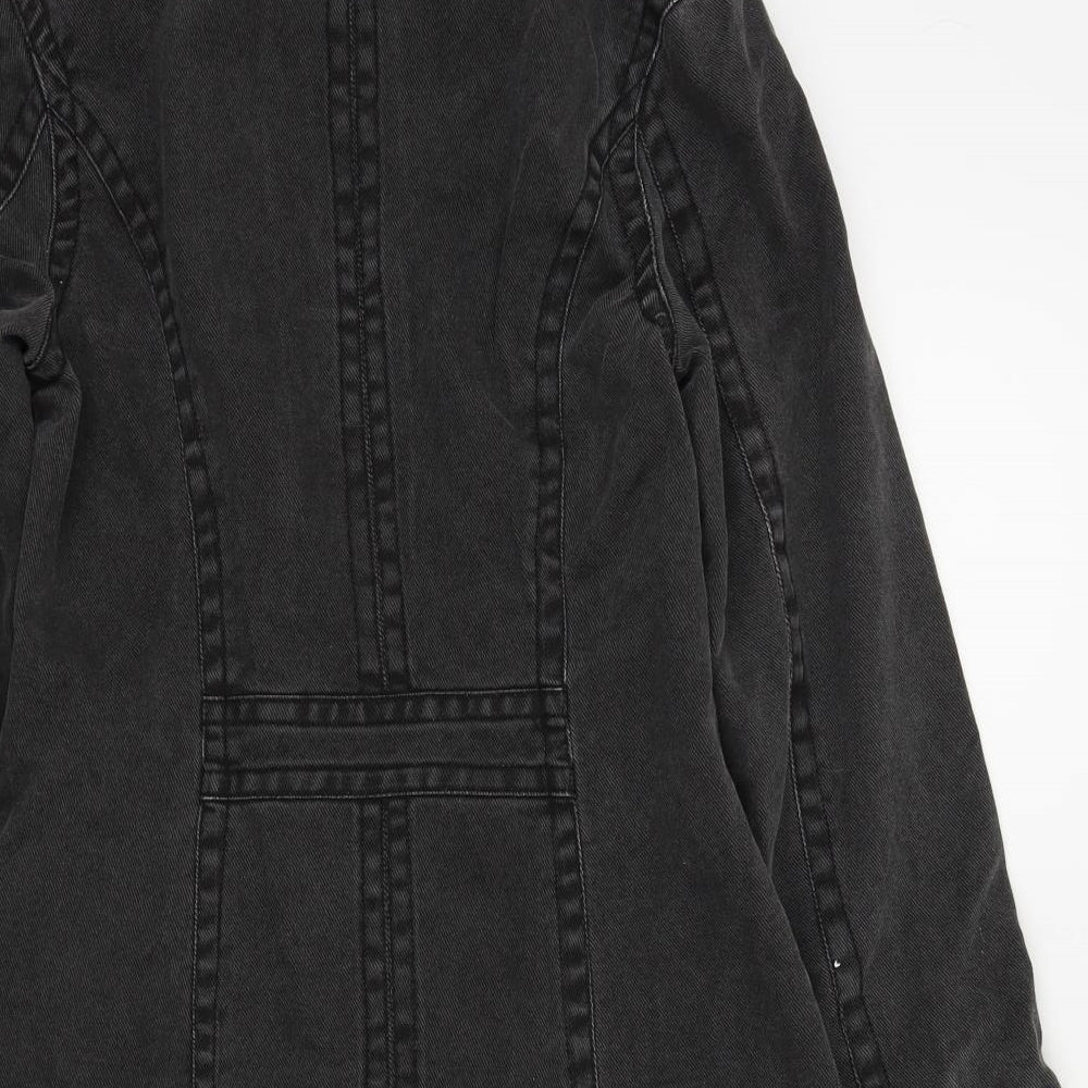 bisou deve Womens Grey   Overcoat Jacket Size S