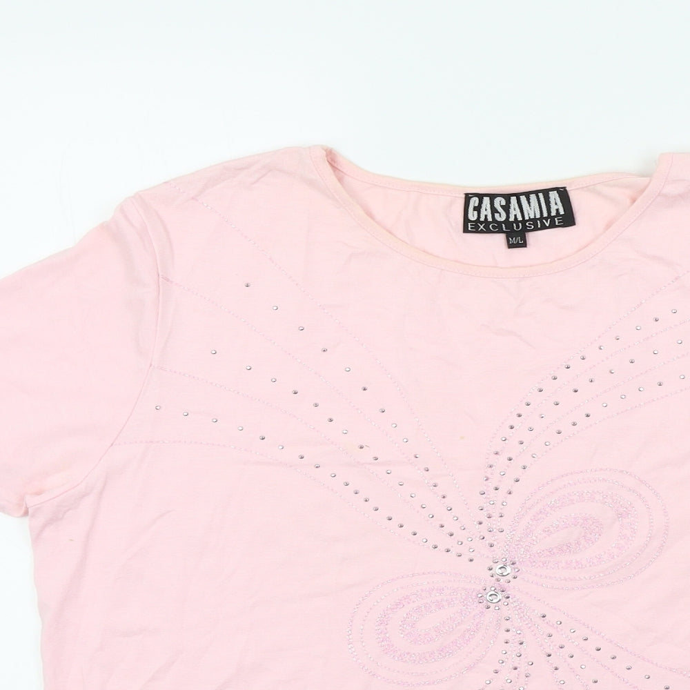 casamia Womens Pink   Basic T-Shirt Size M