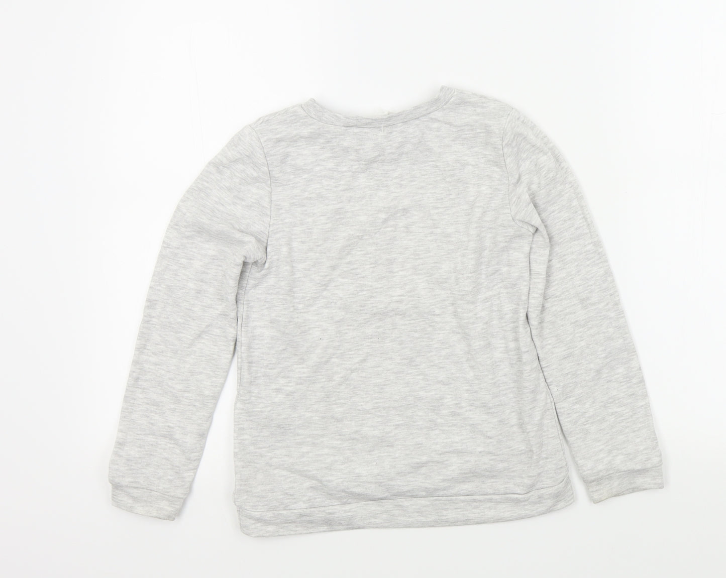 H&M Girls Grey Colourblock  Pullover Jumper Size 6 Years  - UNICORN