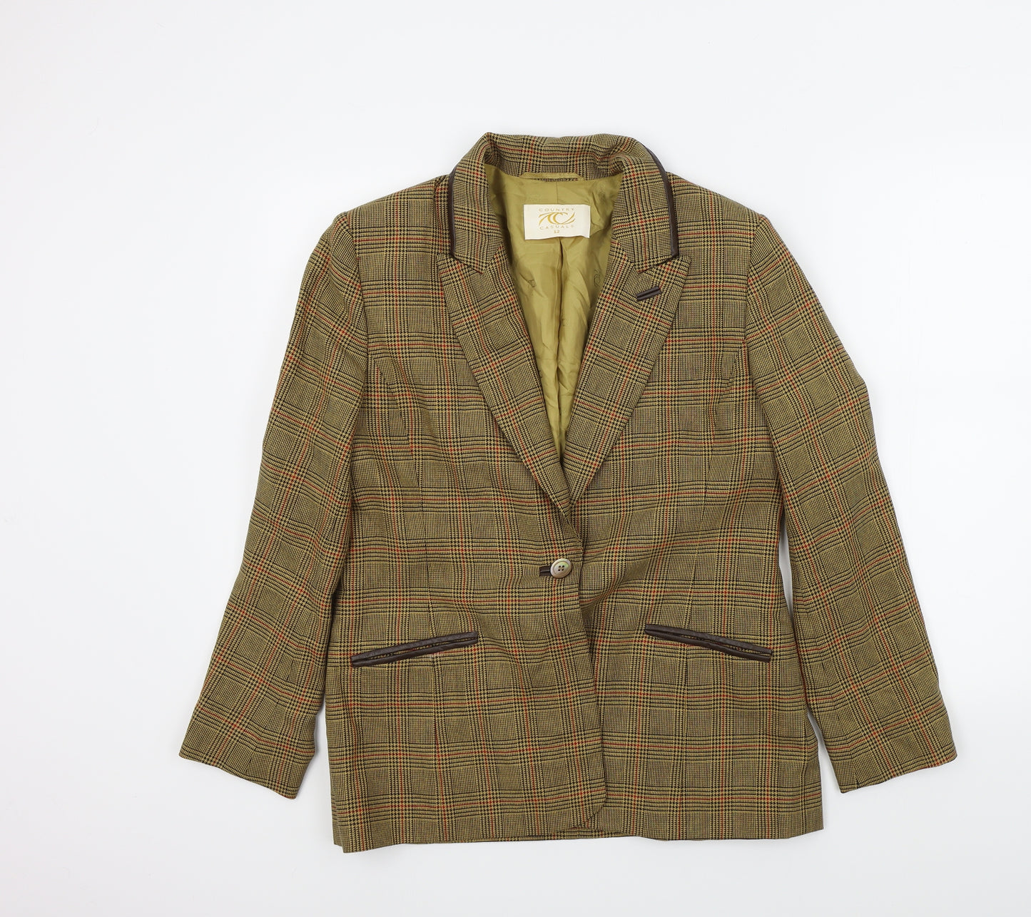 Country Casuals Womens Brown Check  Jacket  Size 12