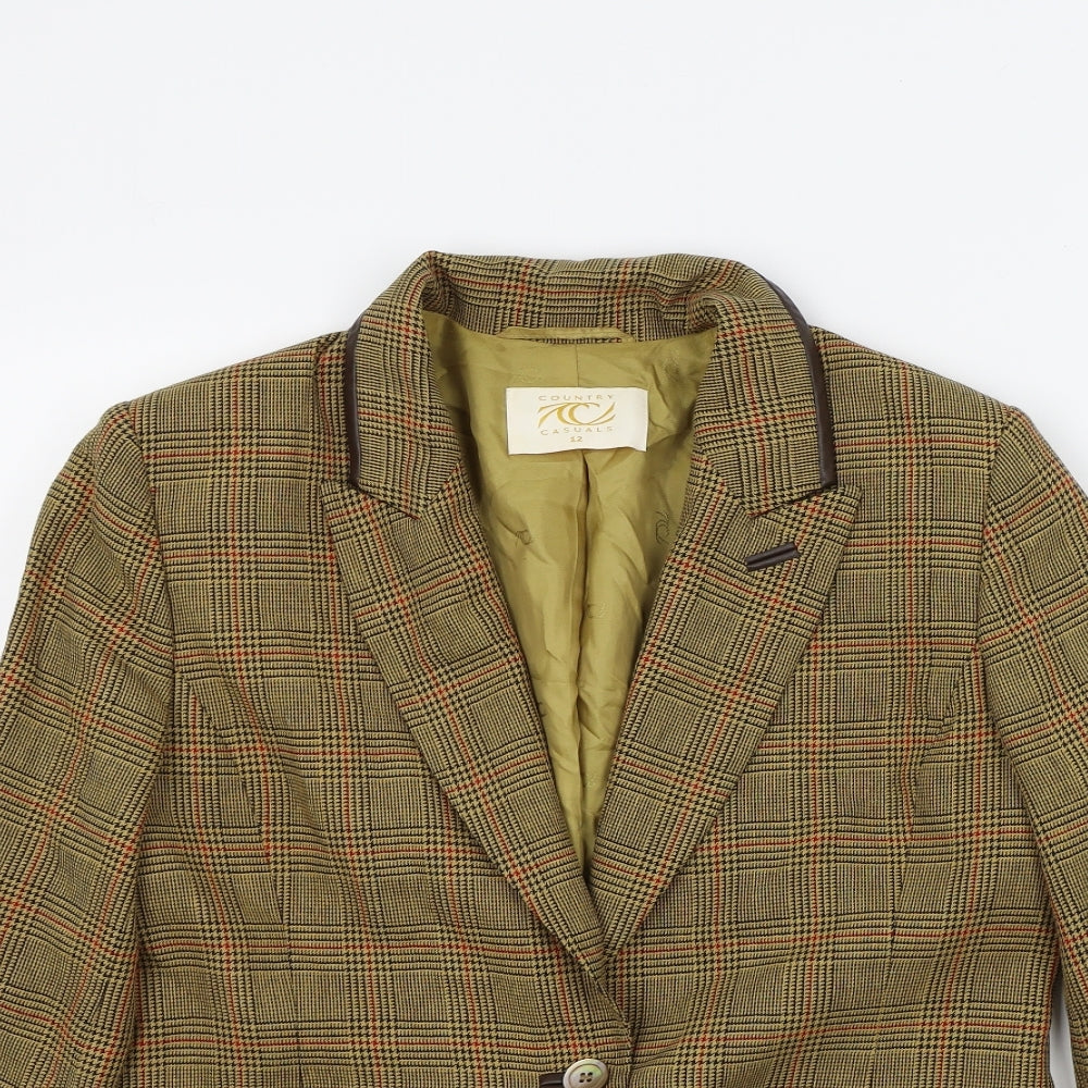 Country Casuals Womens Brown Check  Jacket  Size 12