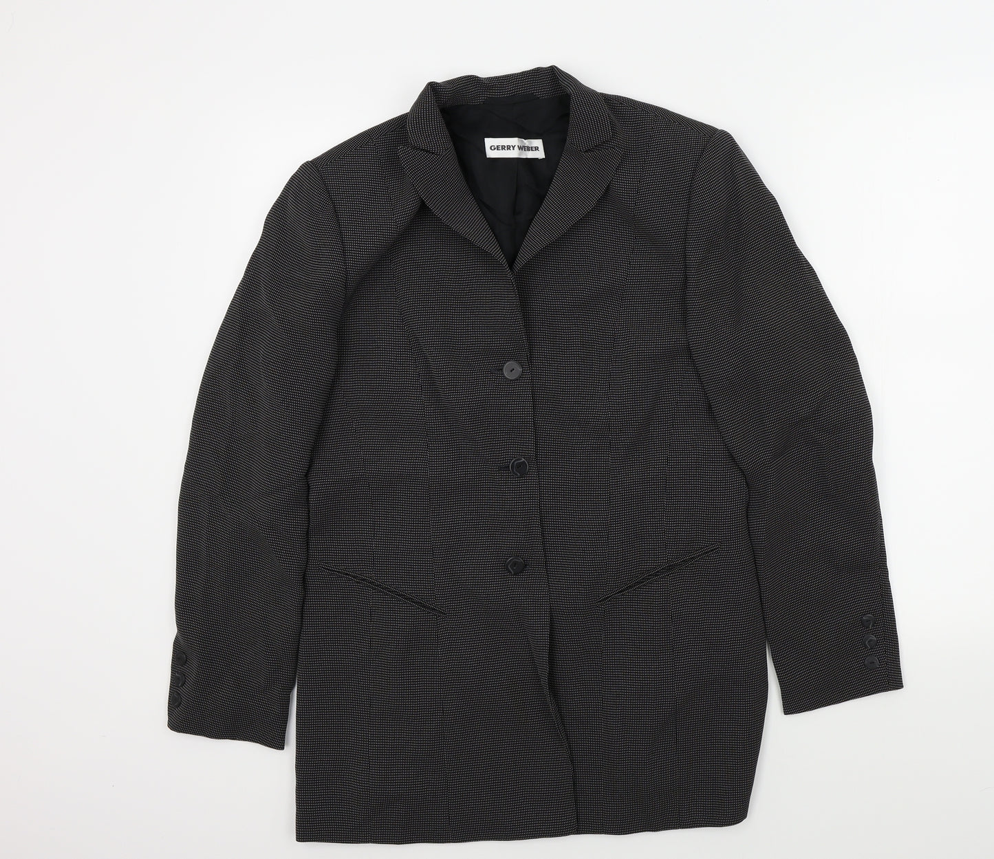 Gerry Weber Womens Black Geometric  Jacket  Size 12