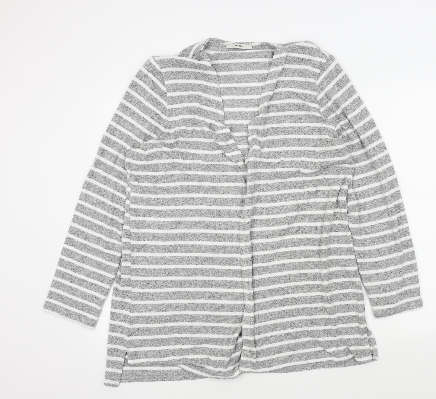 George Womens Grey Striped  Cardigan Jumper Size 20