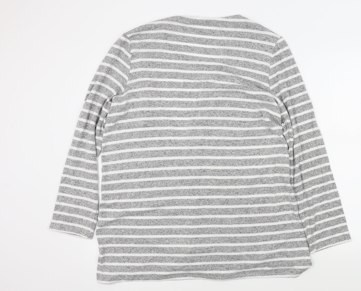 George Womens Grey Striped  Cardigan Jumper Size 20
