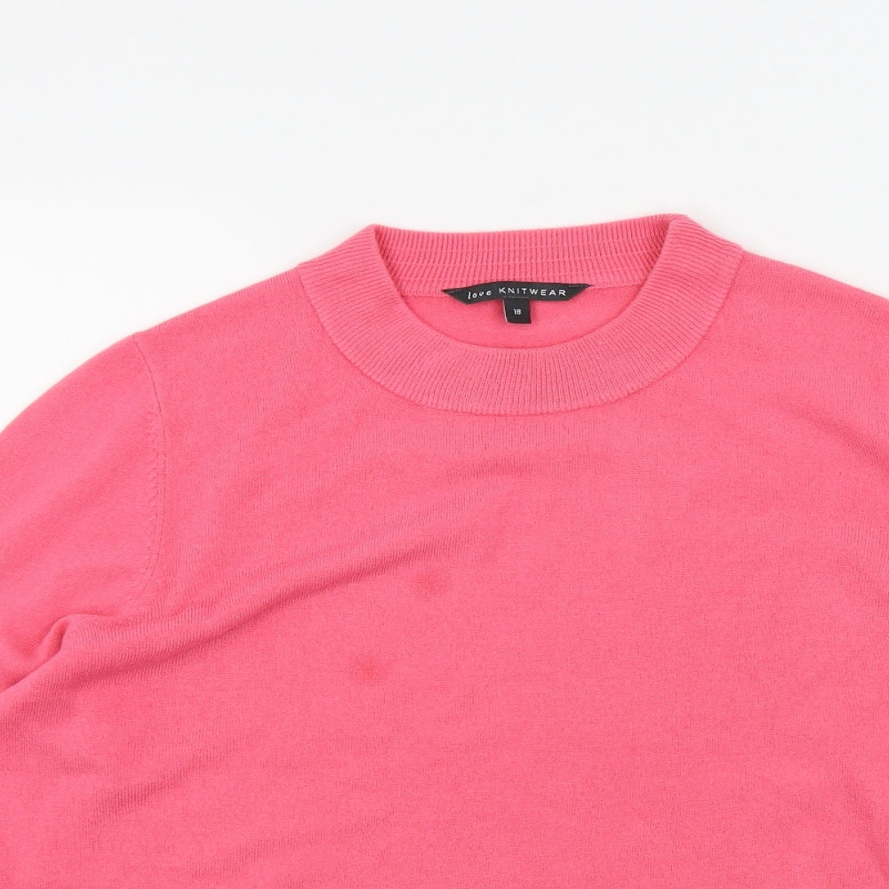 Bonmarché Womens Pink   Pullover Jumper Size 18