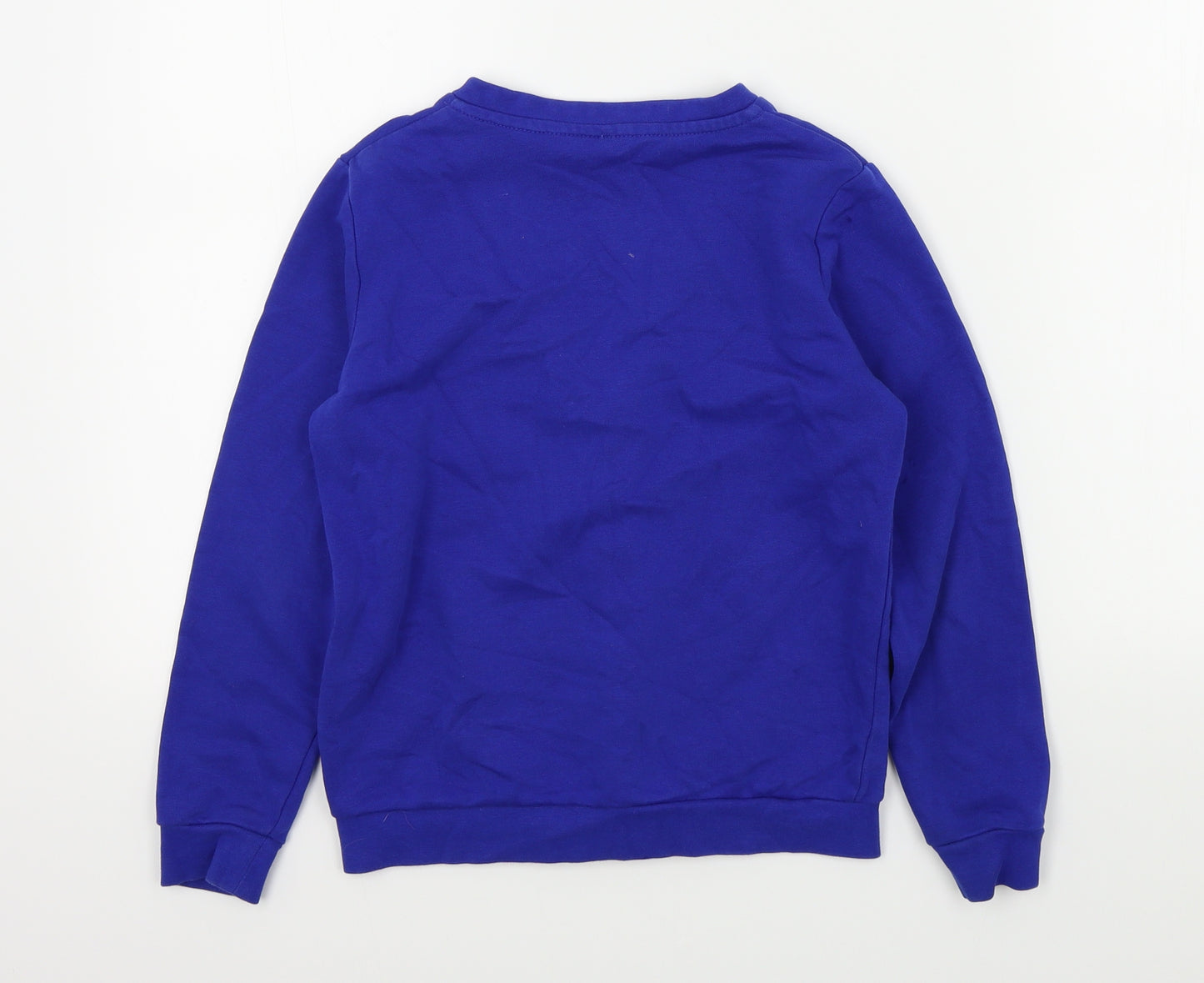 George Girls Blue Colourblock  Cardigan Jumper Size 8-9 Years  - School Cardigan