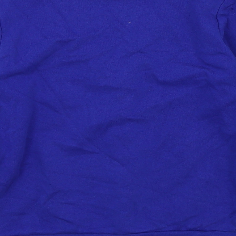 George Girls Blue Colourblock  Cardigan Jumper Size 8-9 Years  - School Cardigan