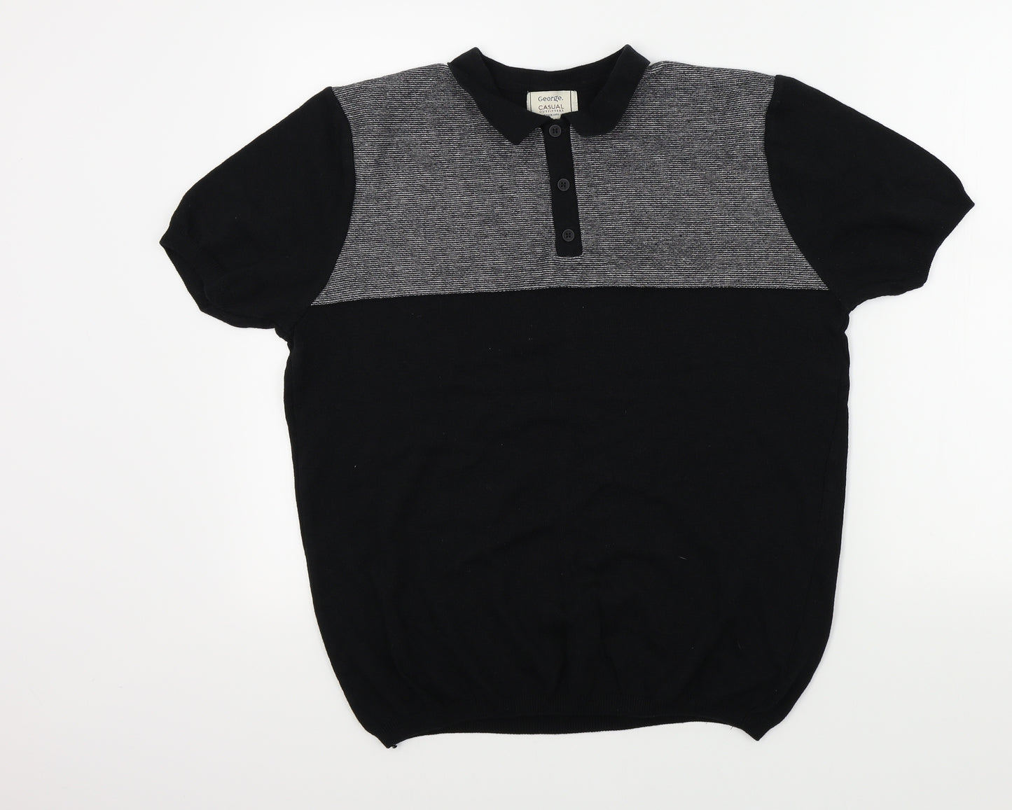 George Mens Black   Pullover Jumper Size M