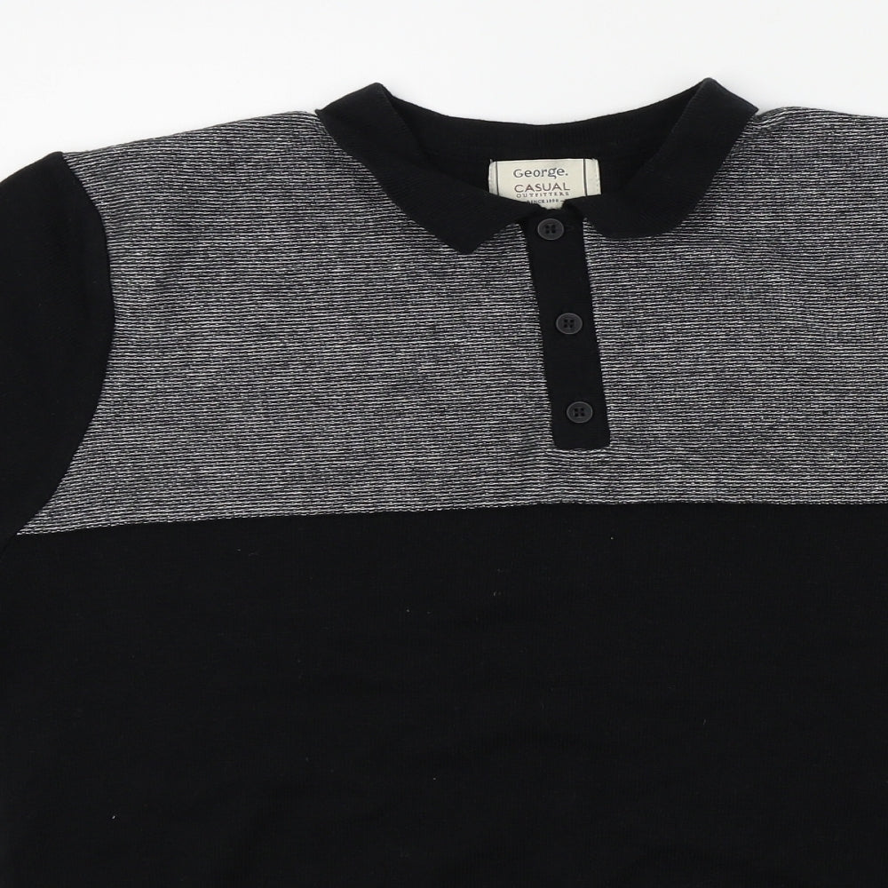 George Mens Black   Pullover Jumper Size M