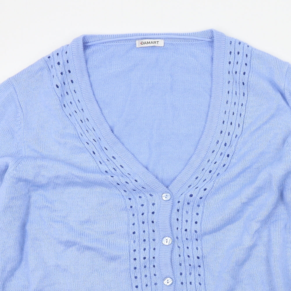 DMART Womens Blue   Cardigan Jumper Size L