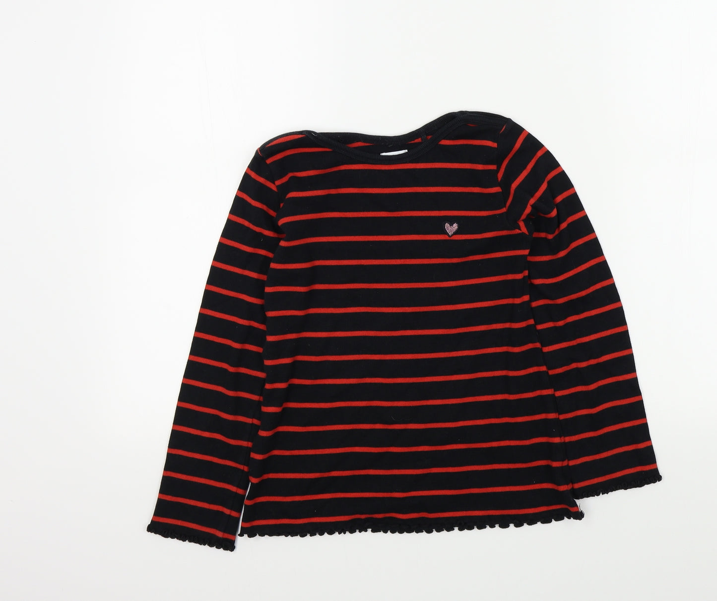 NEXT Girls Black Striped  Pullover Jumper Size 10 Years