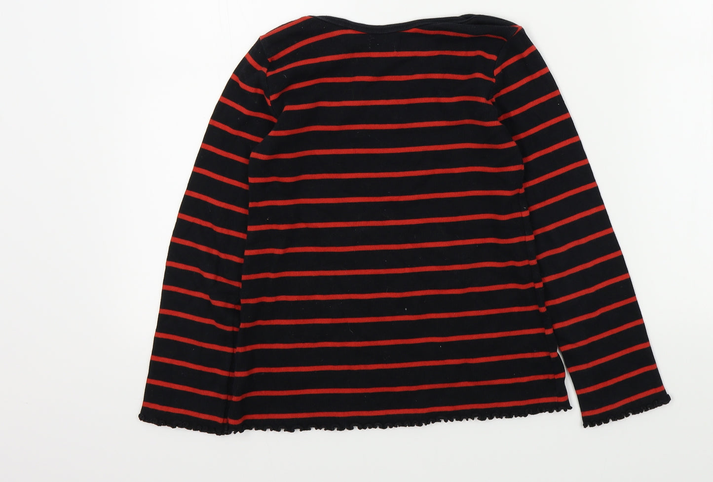 NEXT Girls Black Striped  Pullover Jumper Size 10 Years