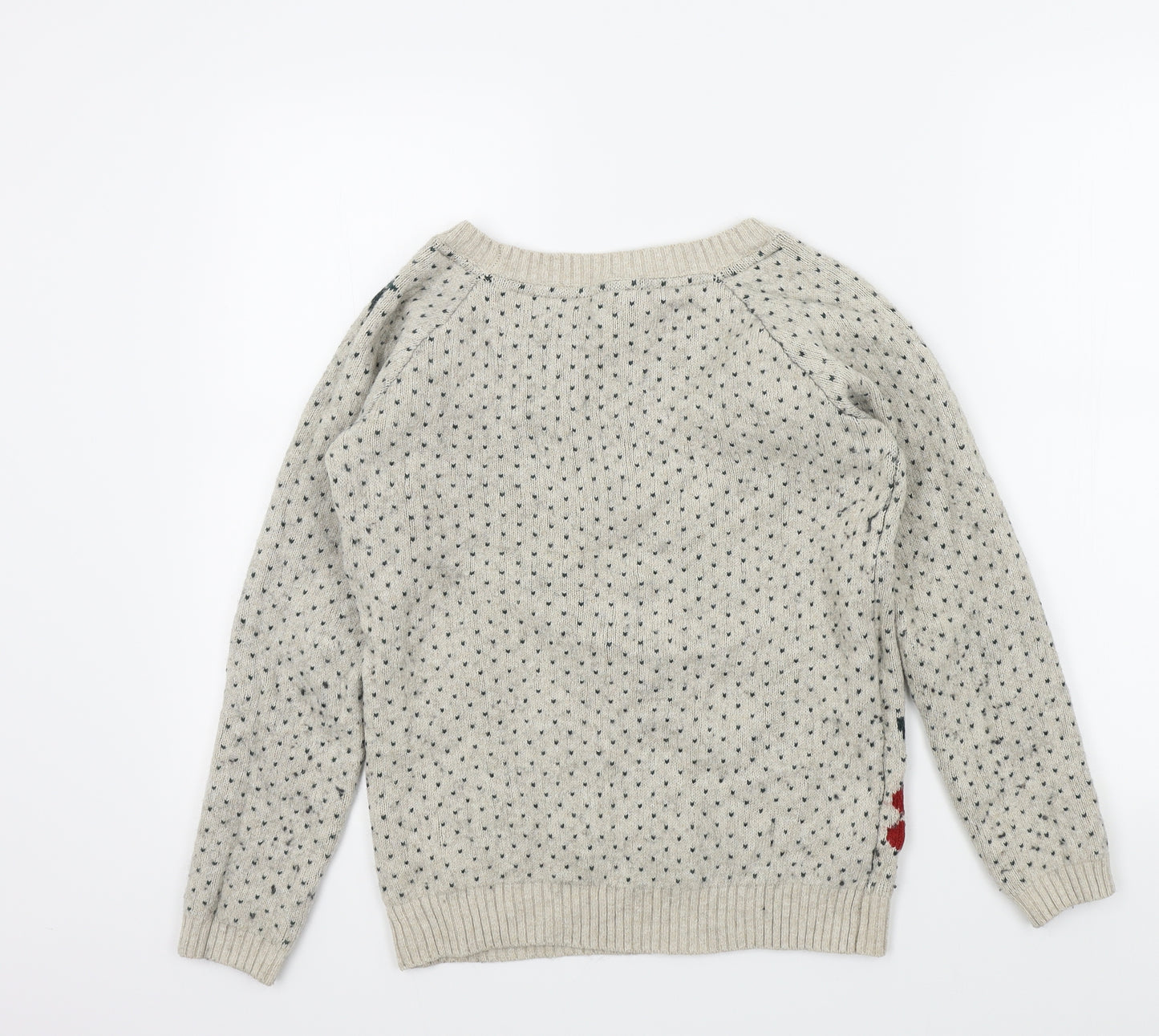 Fat Face Womens Beige   Pullover Jumper Size 10  - Christmas jumper