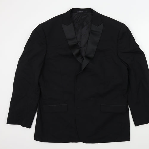 Moss Bros Mens Black   Jacket Blazer Size 46