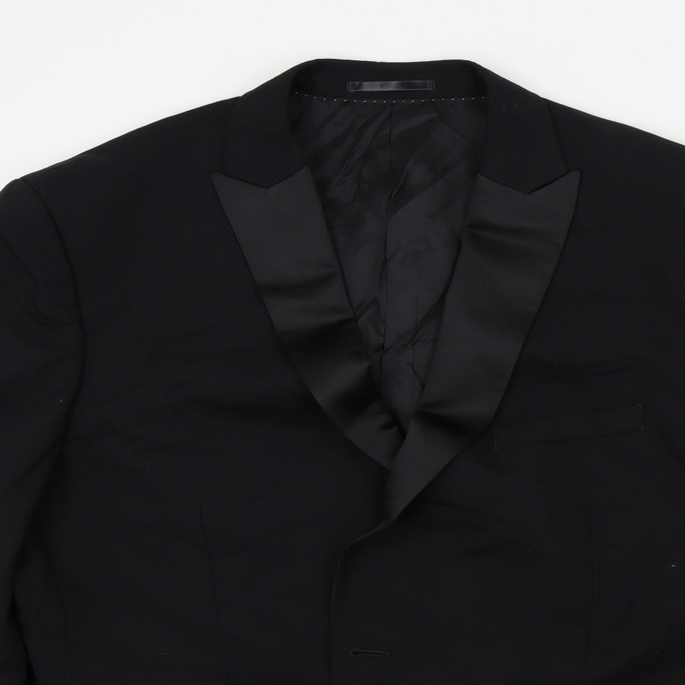 Moss Bros Mens Black   Jacket Blazer Size 46