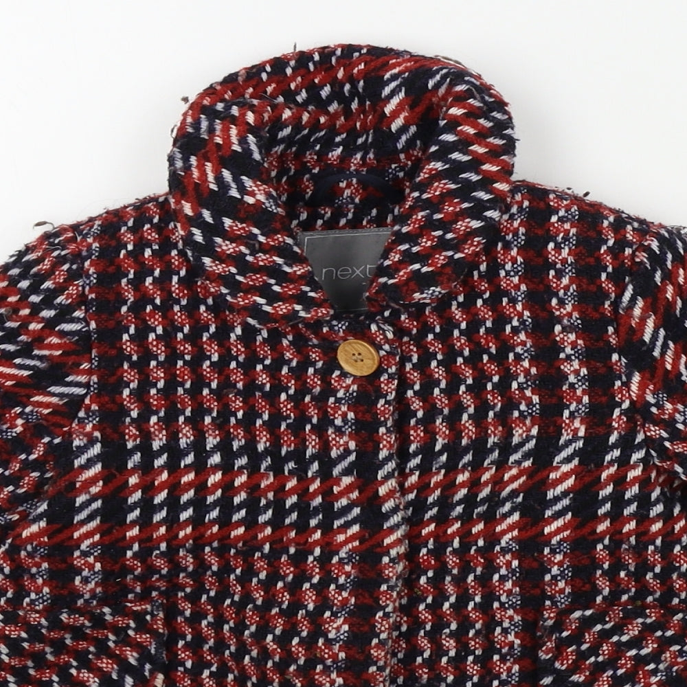NEXT Baby Red Geometric  Basic Coat Coat Size 18-24 Months