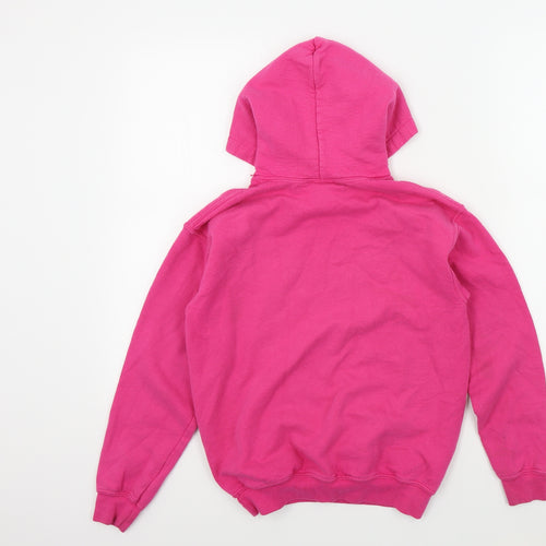 Gildan Girls Pink   Pullover Hoodie Size L
