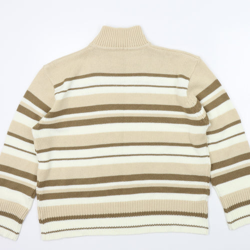 Bonmarché Womens Brown Striped  Pullover Jumper Size XL